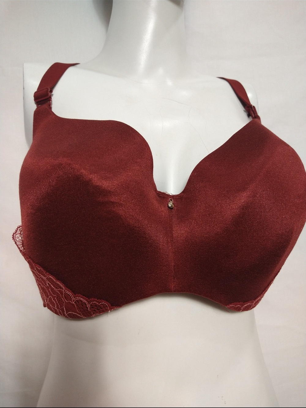 Cacique Full-Coverage Bra - Deep Wine - Picture 4 of 6